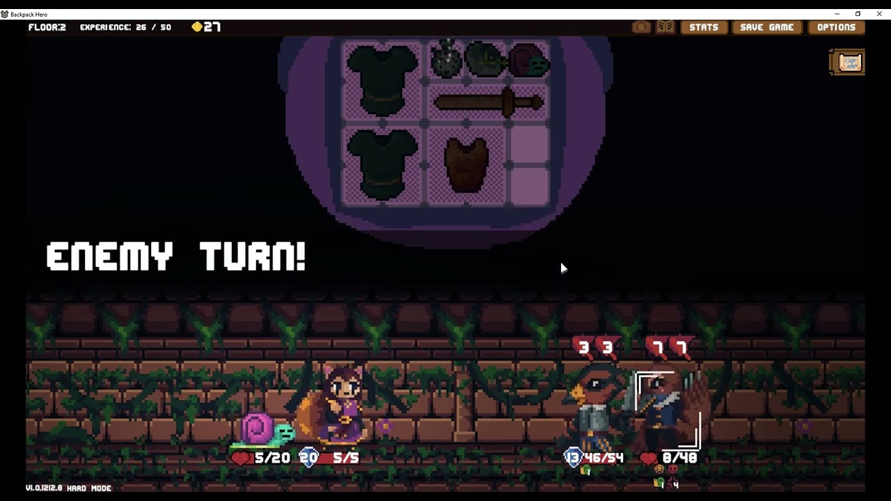 Backpack Hero, Episode 210: Pochette, Hard Mode 5's Part 1 (instrumental gameplay)
