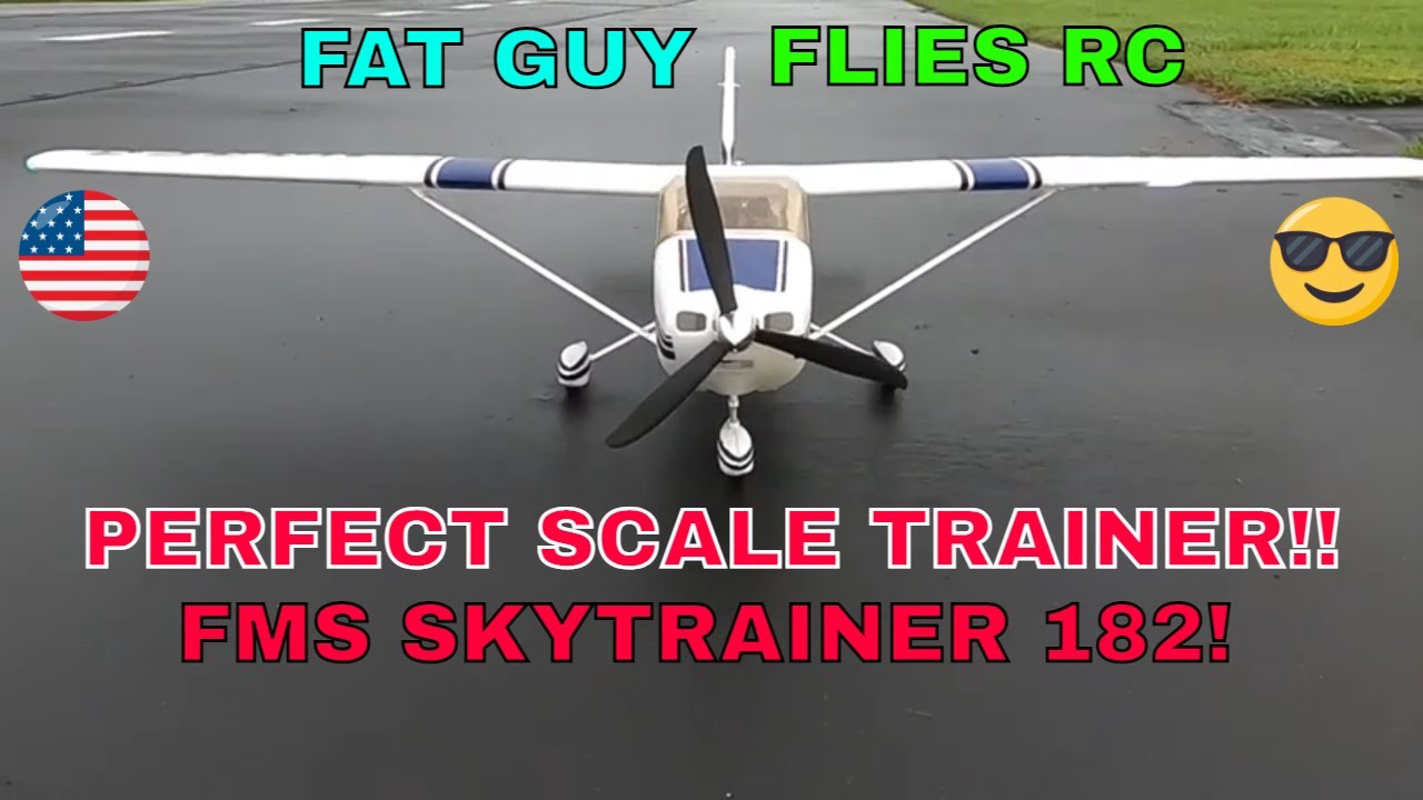FMS Skytrainer 182 -Landing Drills and Review by Fat Guy Flies RC