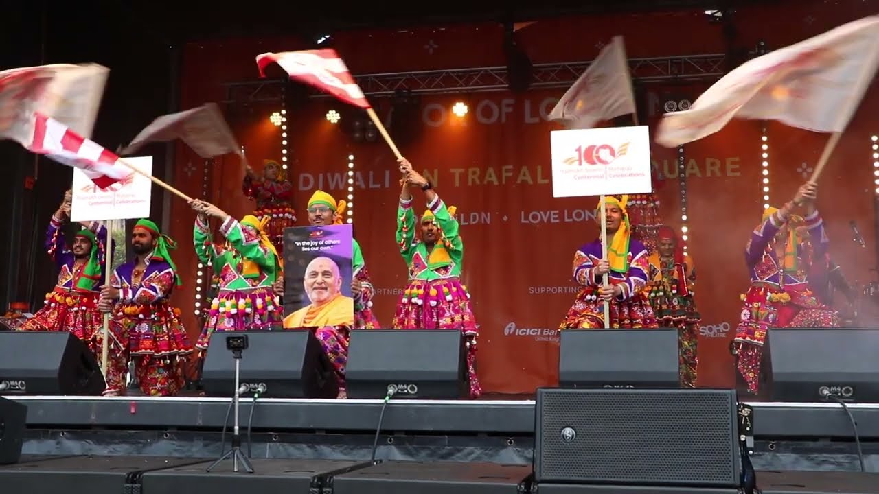 Cultural Dance from BAPS Swaminarayan Group - Diwali on Trafalgar Square 2022