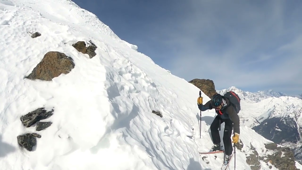 Ski Freeride Couloir du S (Les Arcs) - Top to bottom
