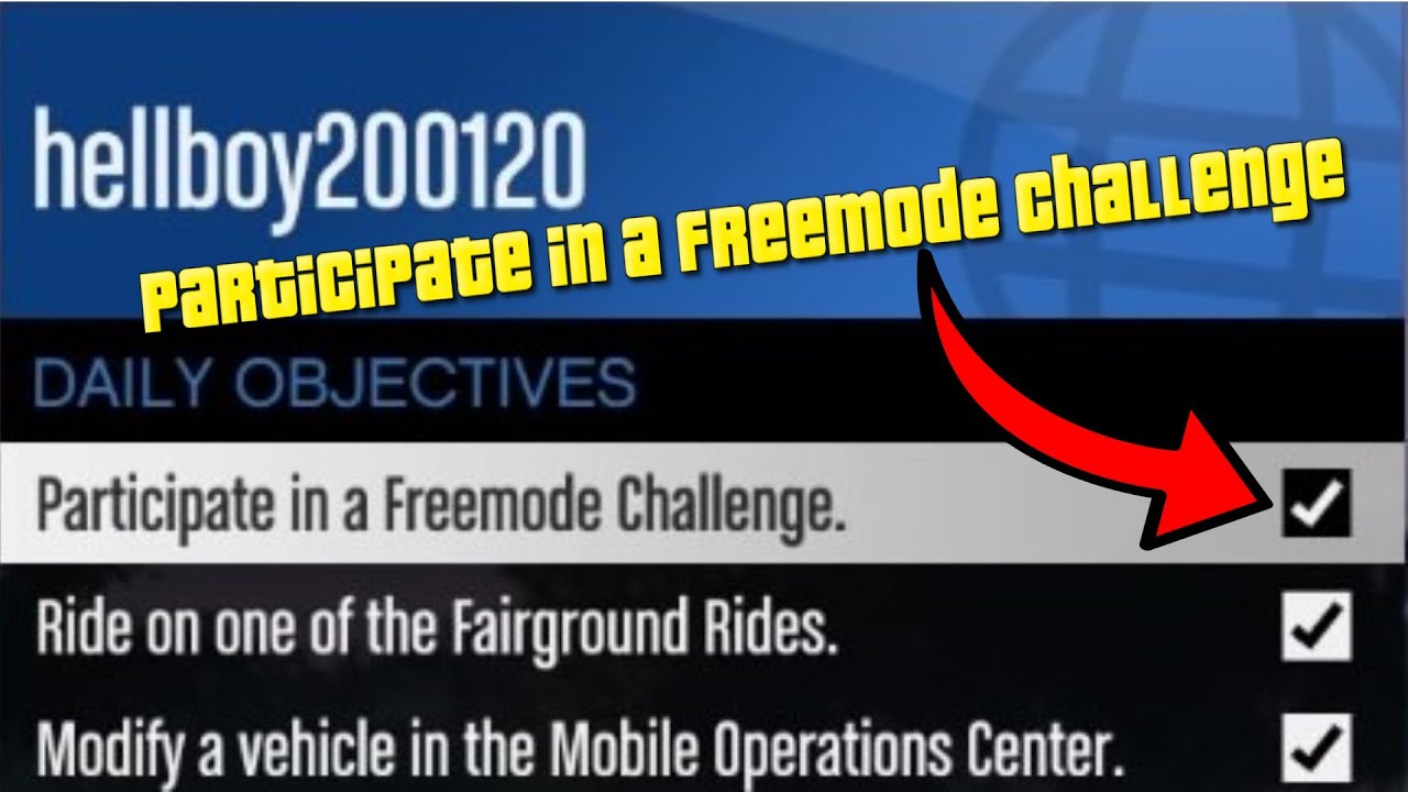 GTA 5 ONLINE - How To Participate in Freemode Challenge (DAILY OBJECTIVE GUIDE)