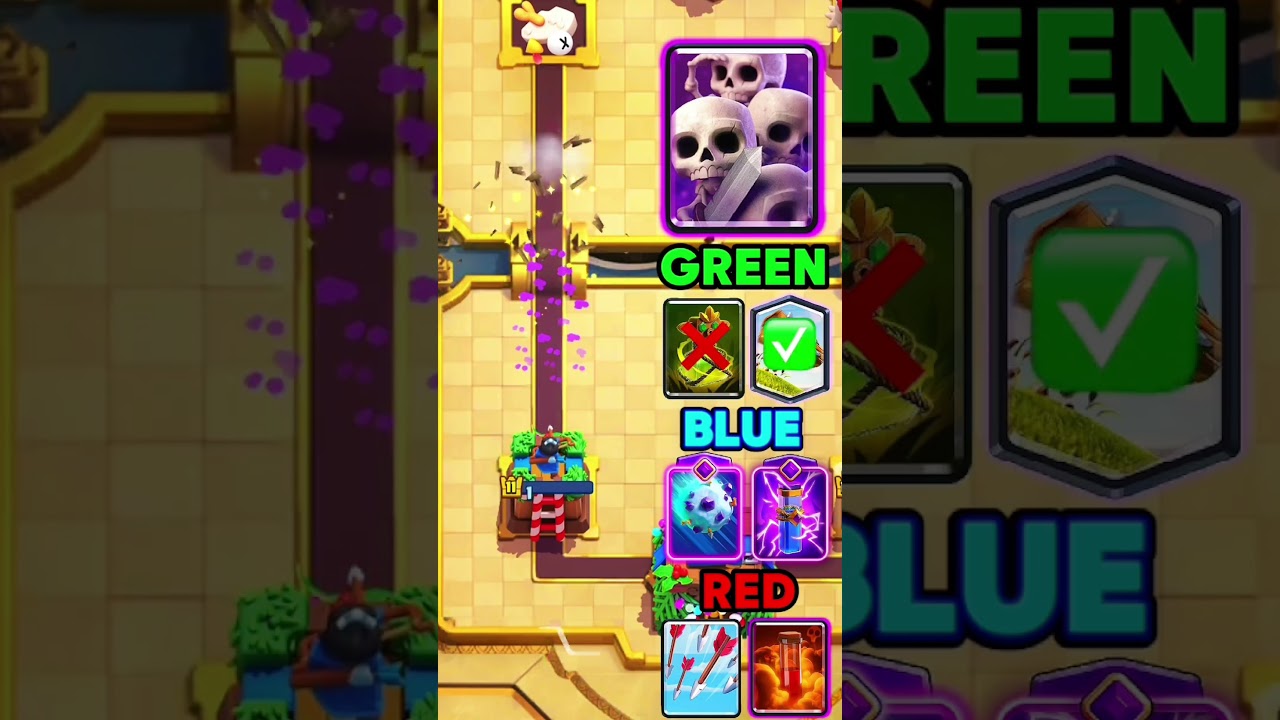 Double Green Blue & Red vs Skeletons Army