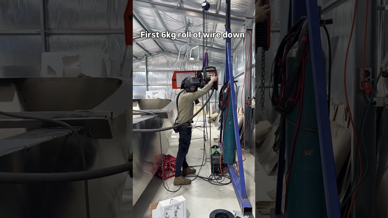 A day of welding the boat #plateboat #aluminium #welding #mig #offshore #cncmarine #boating