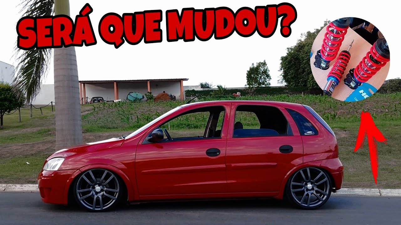 REBAIXEI MEU CORSA NA SUSPENSÃO A ROSCA #corsarebaixado