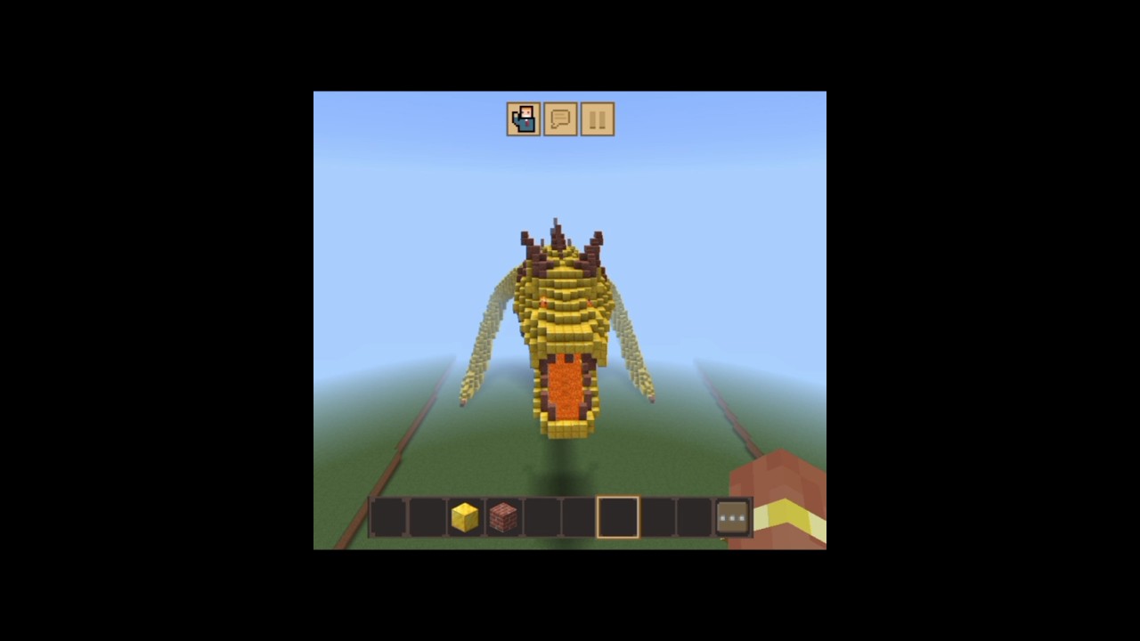 Epic minecraft golden Dragon statue  build tutorial 