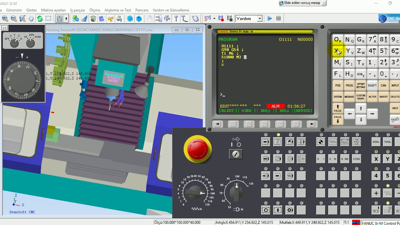 SWANSOFT-FANUC TAKIM  SIFIRLAMA VE PROGRAM YAZMA