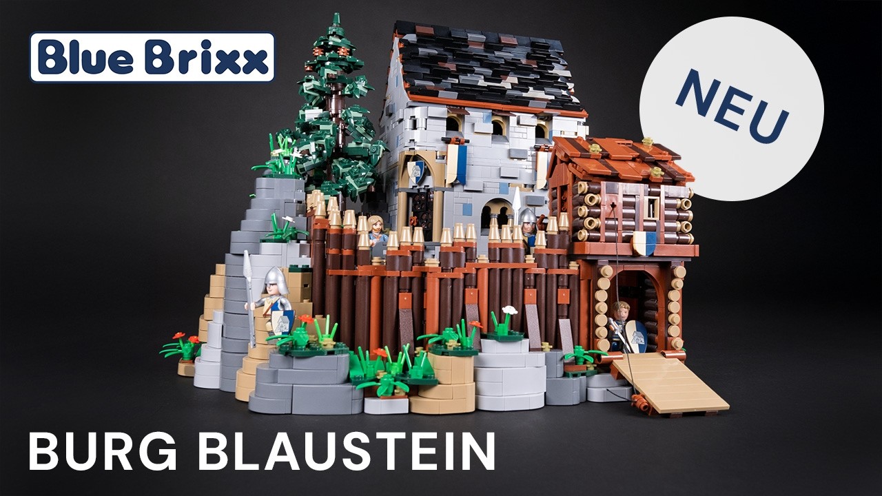 Jetzt noch detailreicher: Burg Blaustein in der Pro-Version & mit Minifiguren | BlueBrixx Neuheiten