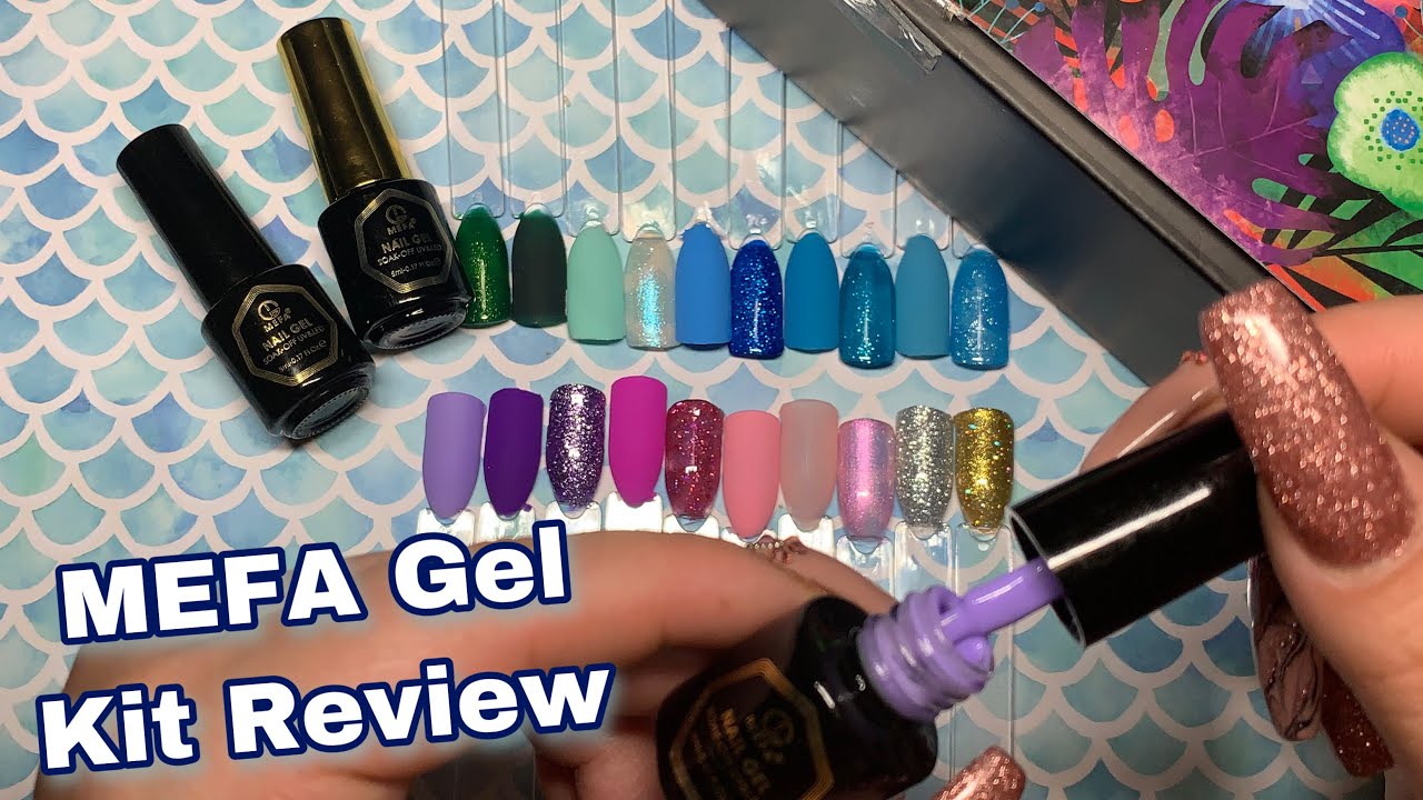 MEFA Gel Polish Kit Review l Mermaid Star Dust Kit