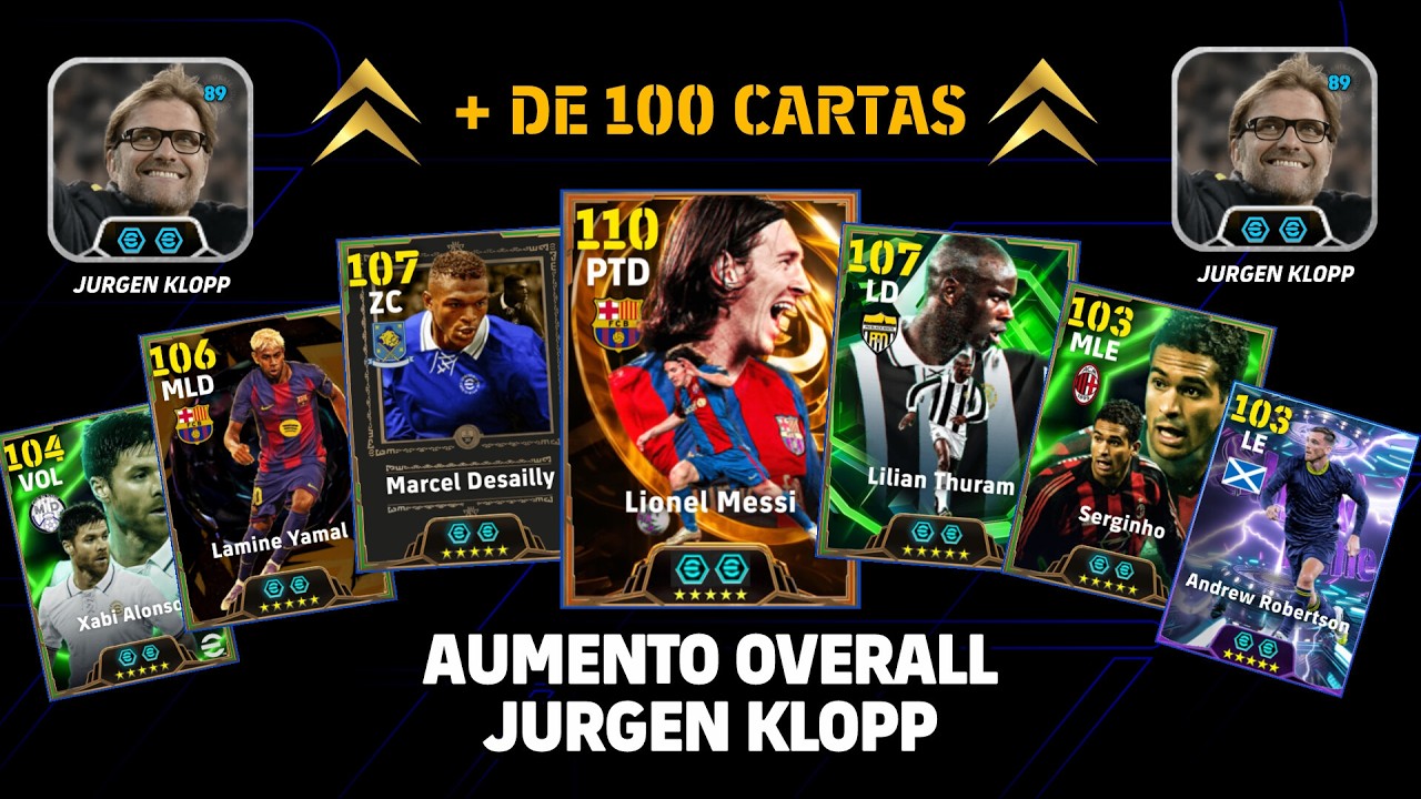 ⏫️ KLOPP 89 TÉCNICO COM AUMENTO DE OVERALL  EFOOTBALL RATING UPGRADE