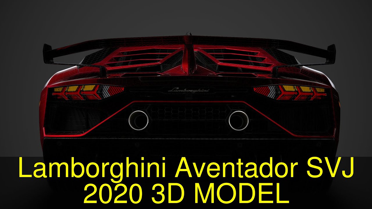 3D Model of Lamborghini Aventador SVJ 2020 Review