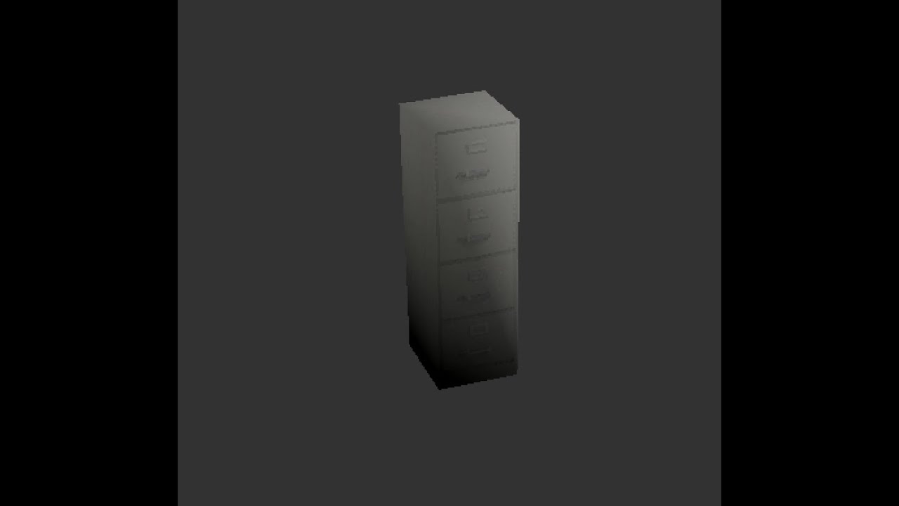 Practicing 3D modeling | PS1 filing cabinet timelapse