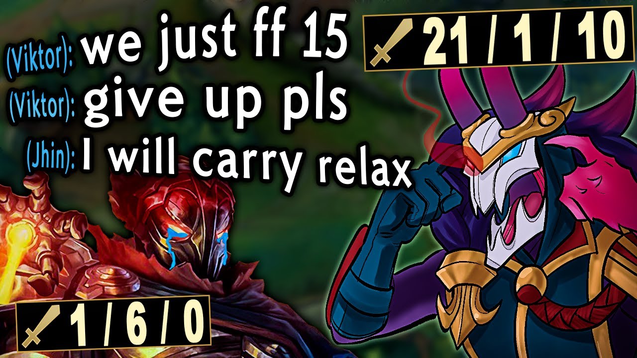 My top laner didn't believe in the Jhin mid carry so I proved him wrong.