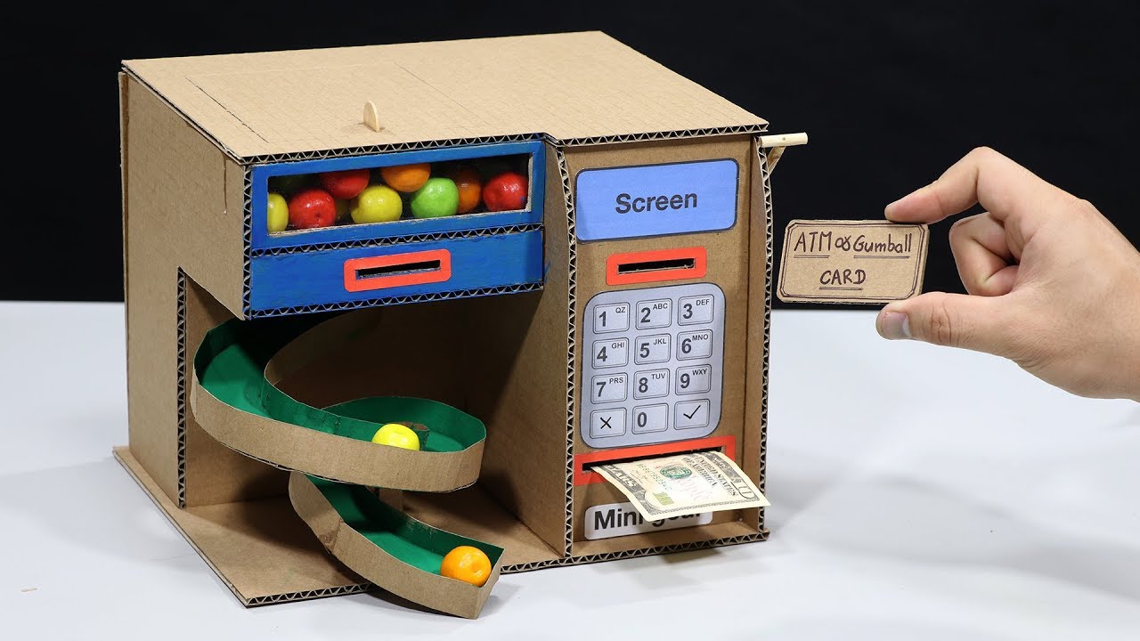ATM with Gumball Vending Machine DIY at Home