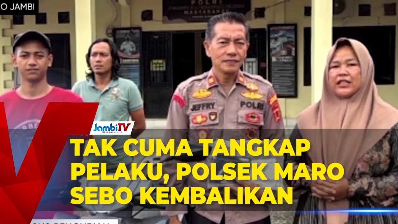 TAK CUMA TANGKAP PELAKU, POLSEK MARO SEBO KEMBALIKAN MOTOR KORBAN