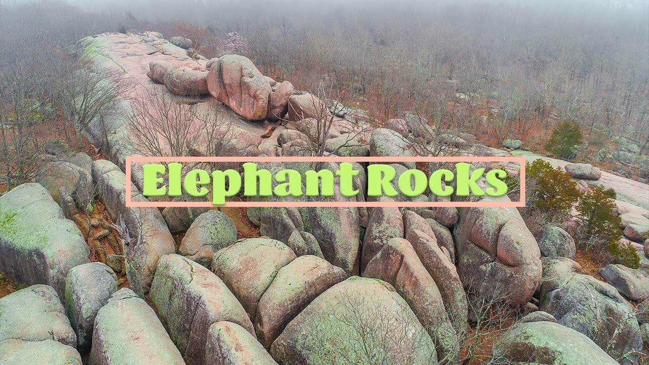 Elephant Rocks, Missouri Drone Video