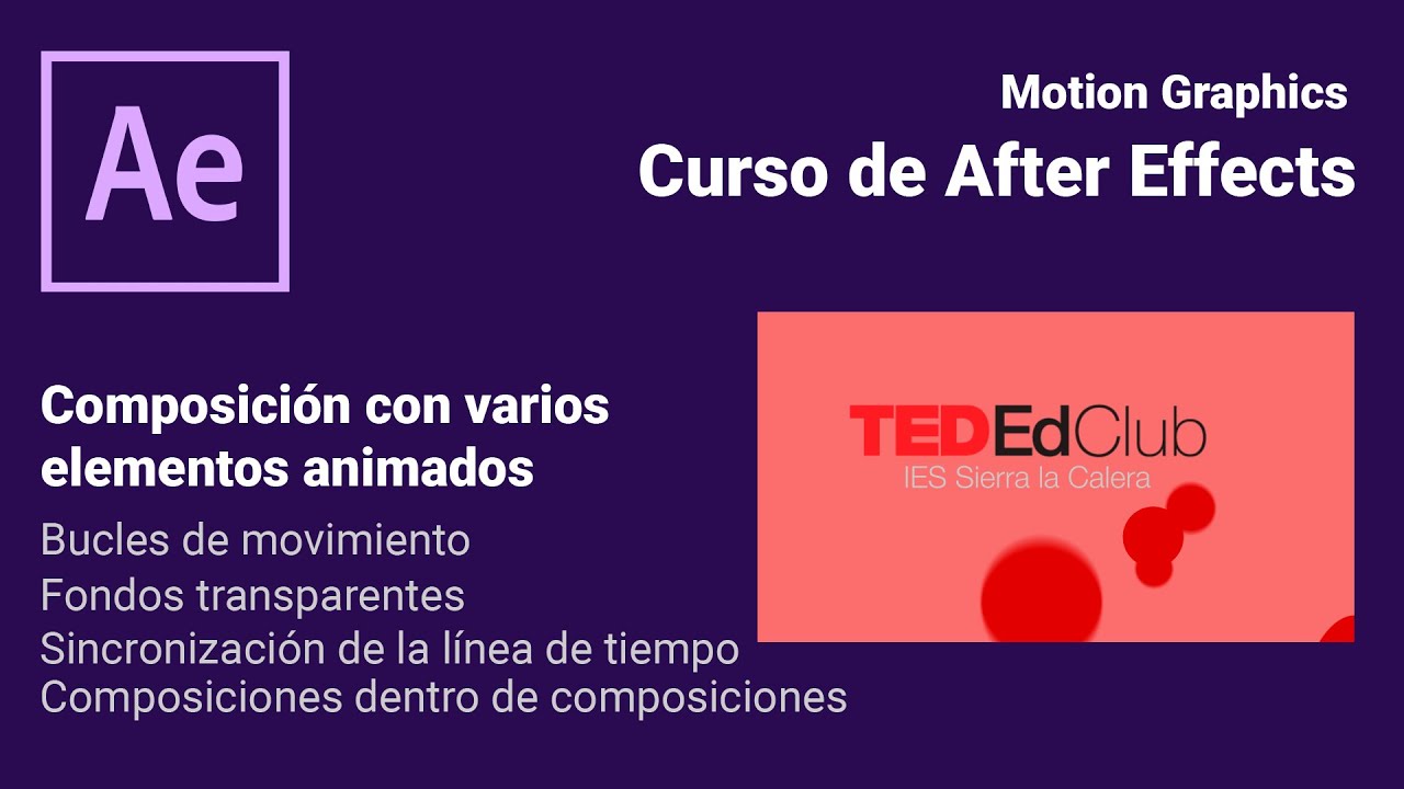 Animar varios elementos en la misma comoposición o linea de tiempo. Aprender After Effect desde cero