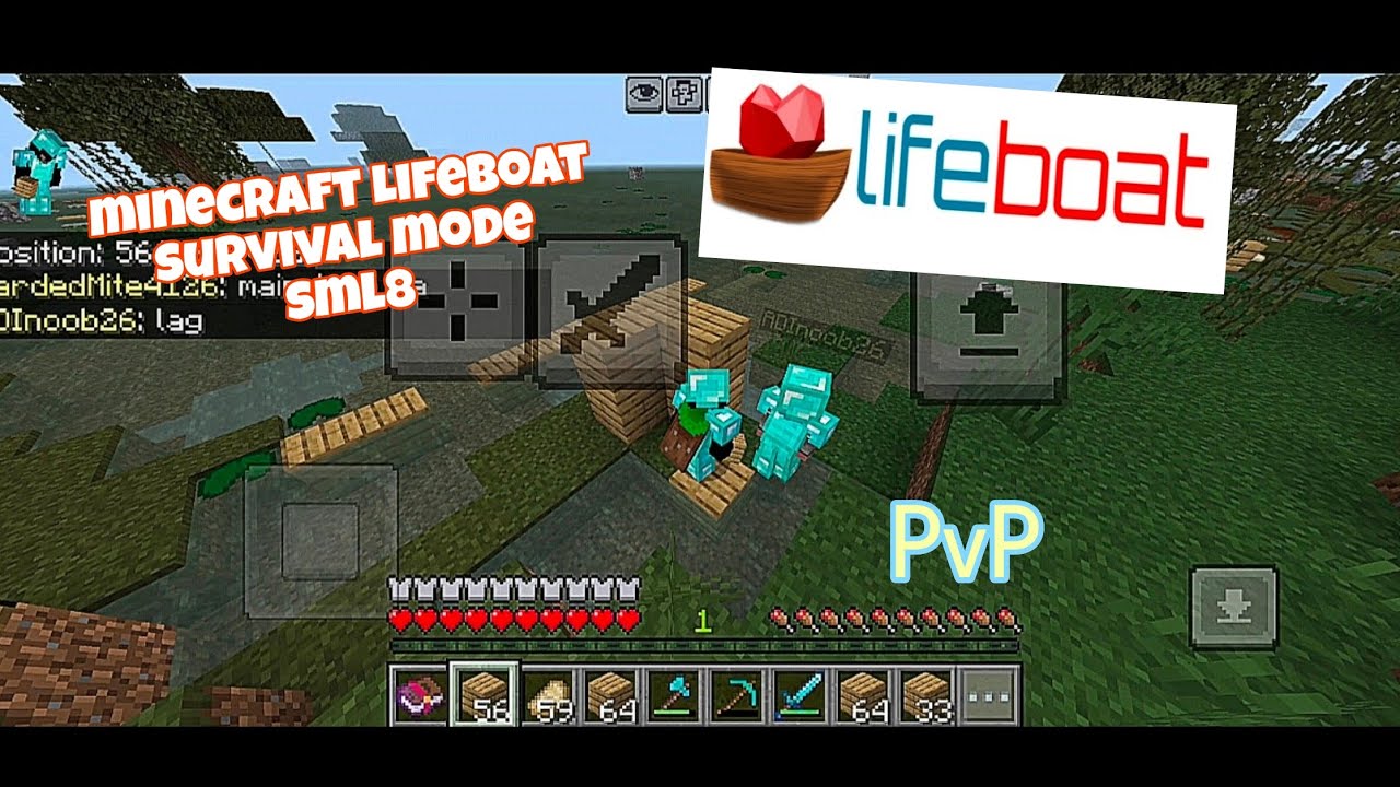 PvP in ( minecraft lifeboat survival mode ) #sml8