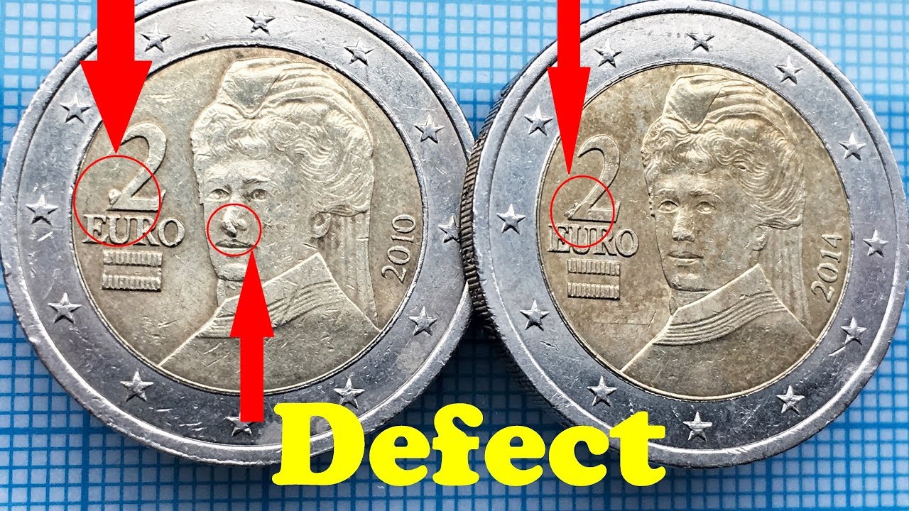 2 euro Austria Defect RARE 2 Euro Österreich Defekt