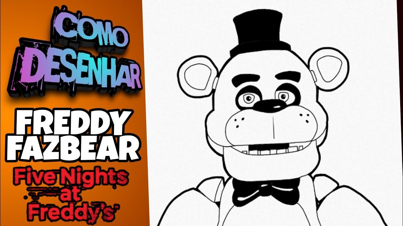 COMO DESENHAR O FREDDY FAZBEAR DO FNAF PASSO A PASSO | how to draw freddy fazbear from fnaf | easy