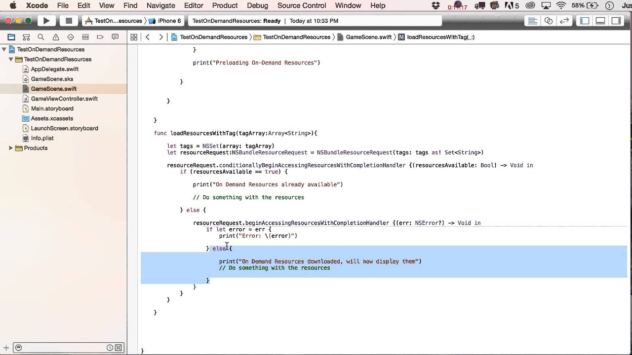 How to Load On Demand Resources in iOS9 and Xcode 7