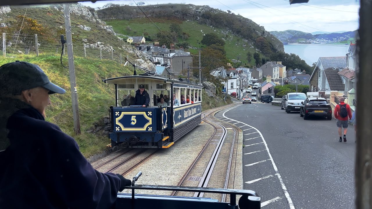 Llandudno Great Orme Tramway end to end and back.  Video using the iPhone13 ProMax