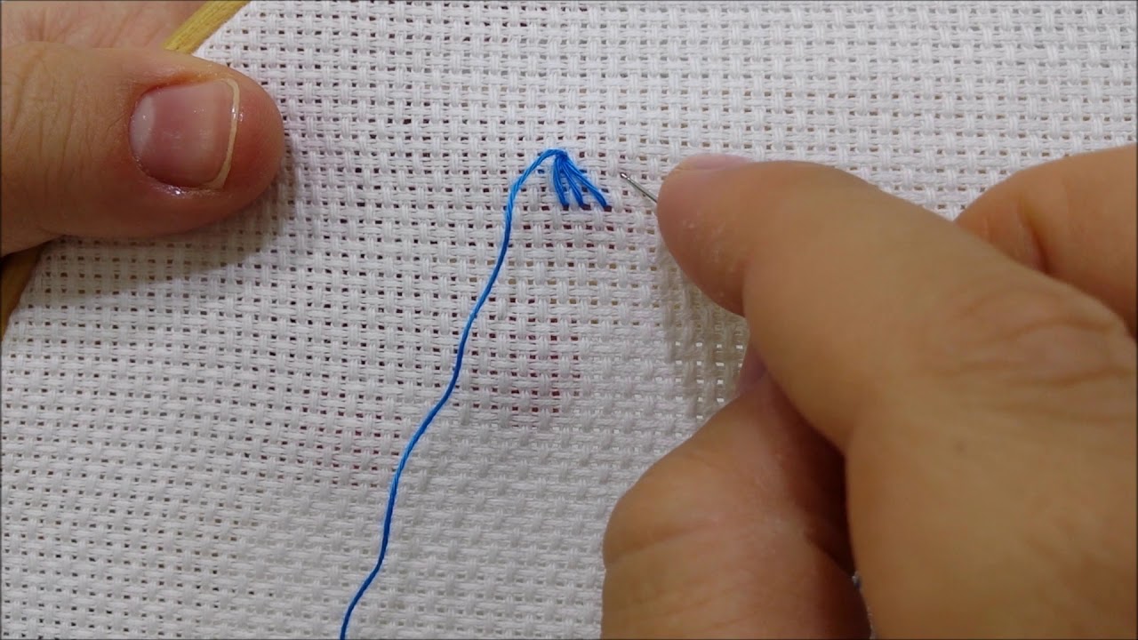 Punto foglia - Tutorial ricamo a mano