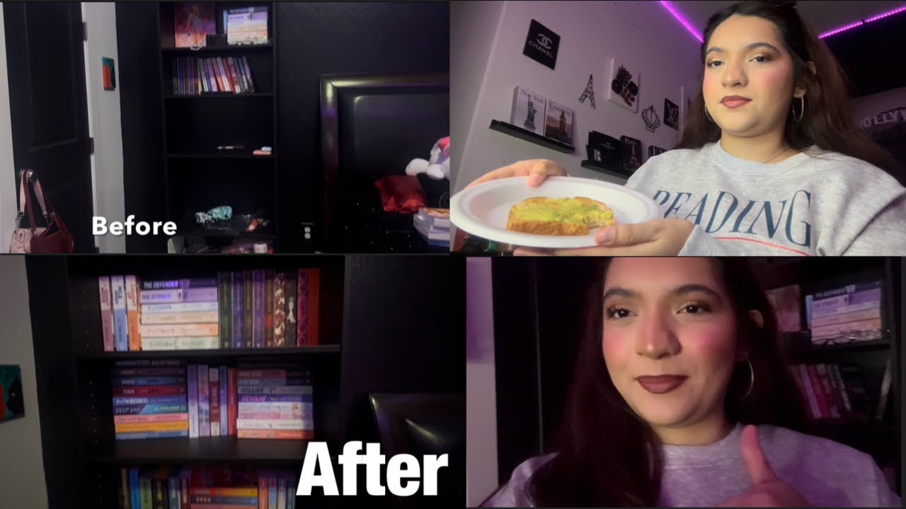 New hair,reorganizing book shelf 📕