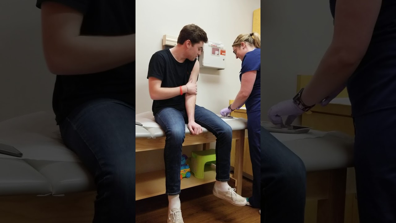 Tough Hockey Play Gets Flu Shot +1. Part 3