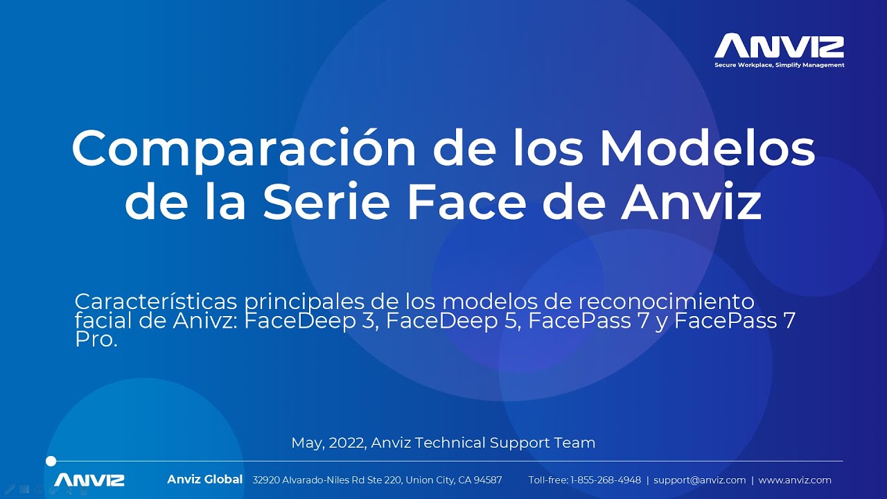 Anviz Capacitación Pública Curso 5.1: Comparación de los Modelos de la Serie Face de Anviz