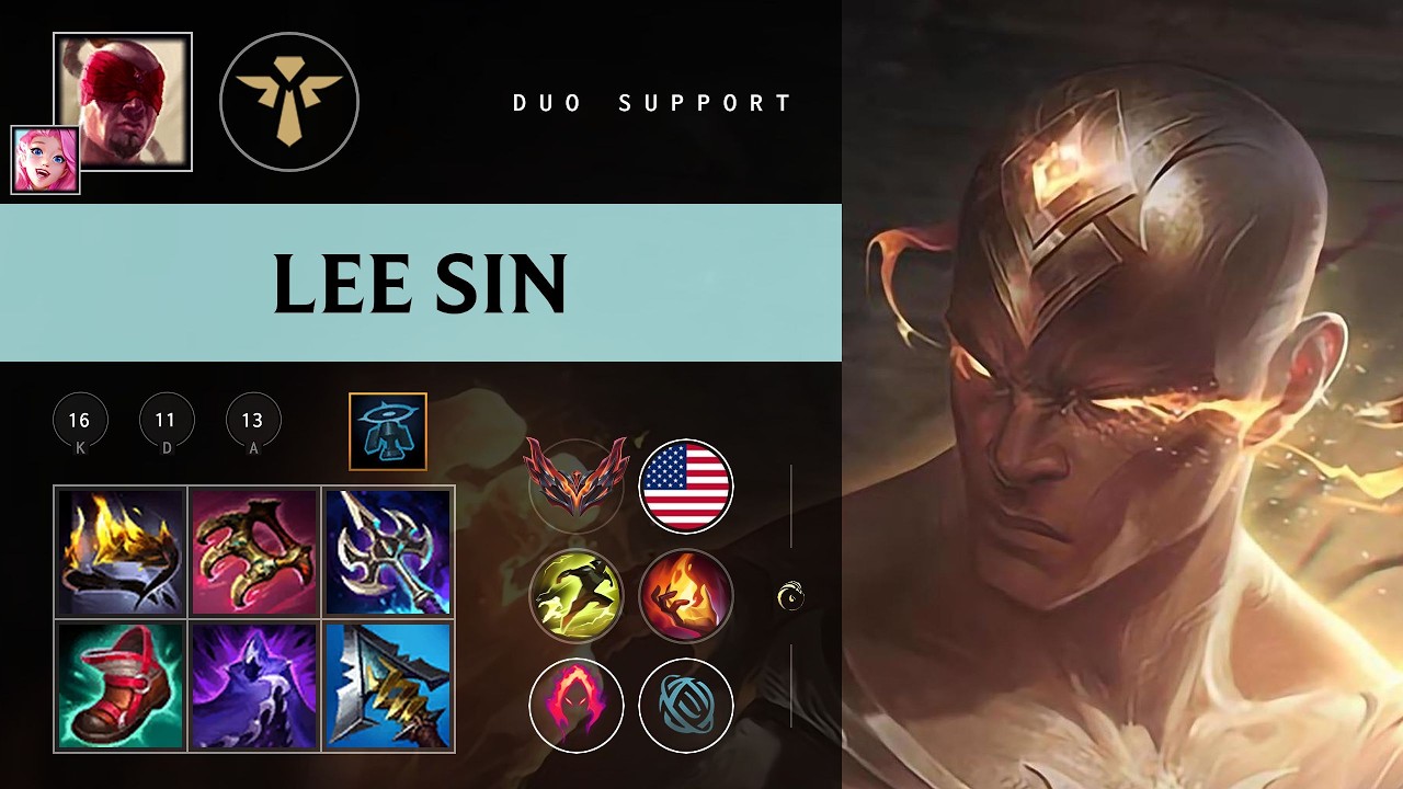 Lee Sin Support vs Blitzcrank - NA Grandmaster Patch 26.08