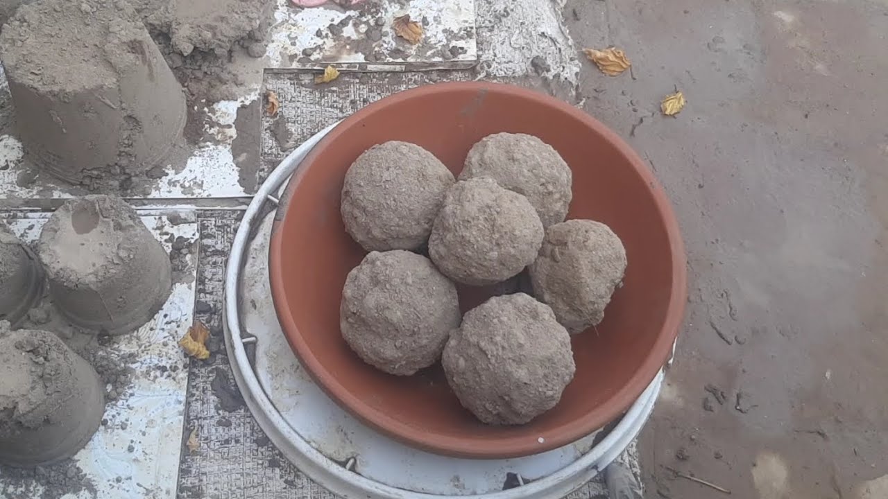 Asmr: New video gritty stoney balls dry crumbling in clay pot