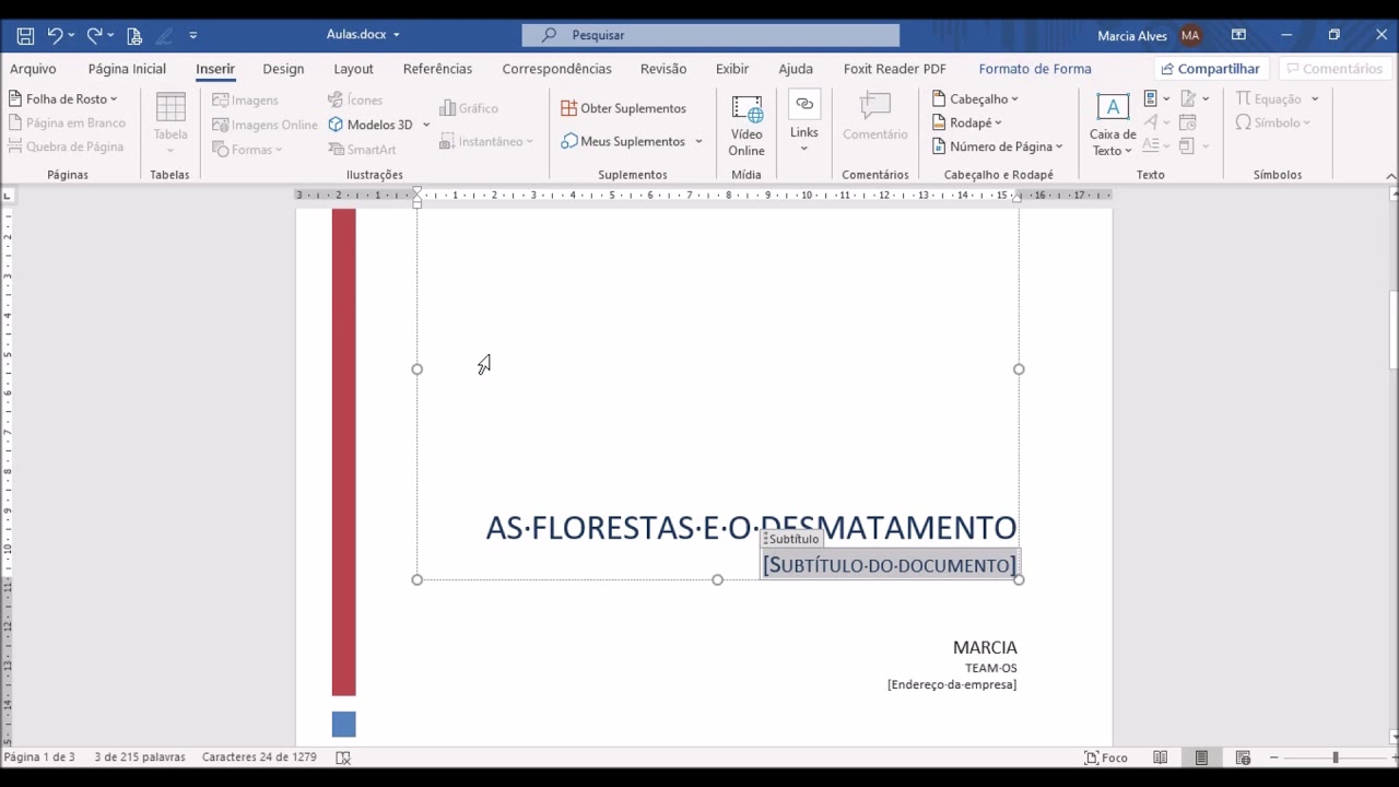 24 Word   Inserindo folha de rosto e folha em branco