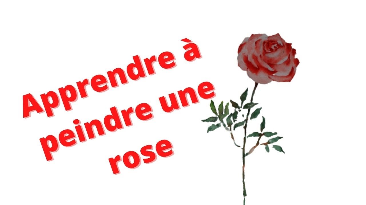 COMMENT PEINDRE FACILEMENT UNE ROSE A L'AQUARELLE