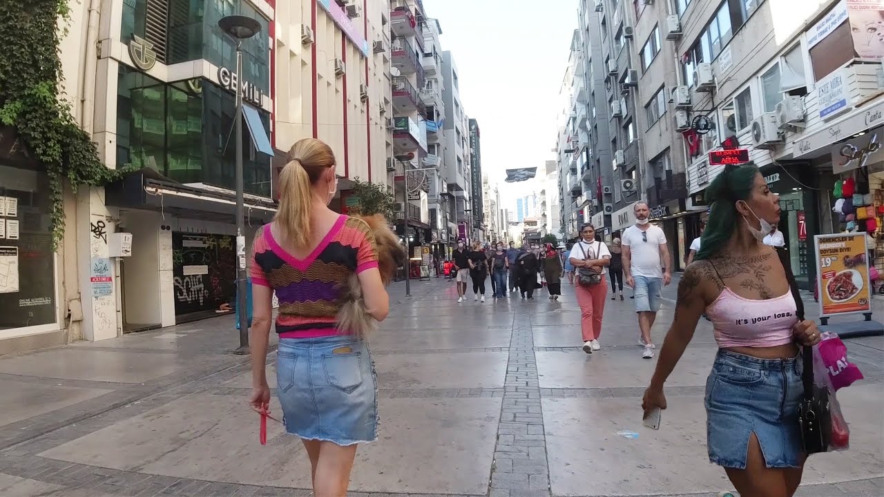 Izmir Walking Tour - Gundogdu Alsancak , Kıbrıs Şehitleri Turkey August 30 2020