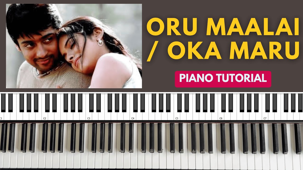 Oru Maalai | Oka Maru | Piano Tutorial | FULL SONG + CHORDS