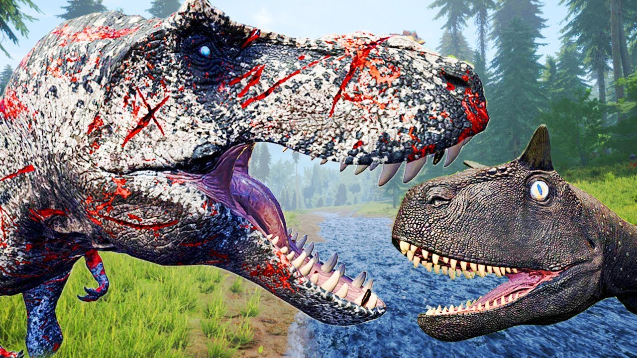 Vida de Tiranossauro Rex, Caça dos Carnotauros! INVASÃO! (#6) | The Isle Realismo | PT/BR