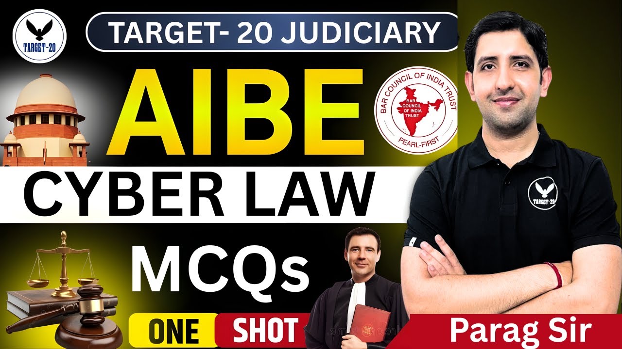 Cyber Laws MCQs | AIBE 20 One Shot Revision | Most Expected Questions | Target20 Judiciary