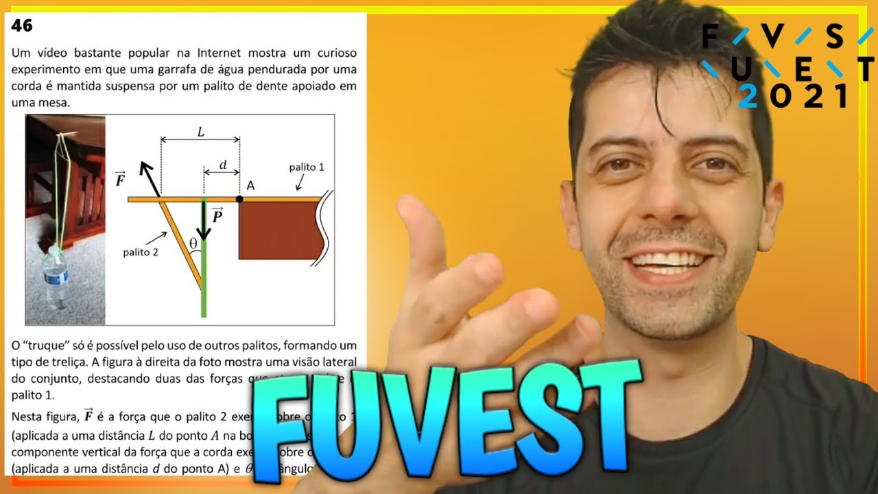 FUVEST 2021 - Q46 Fis - Um vídeo bastante popular na internet mostra um curioso experimento