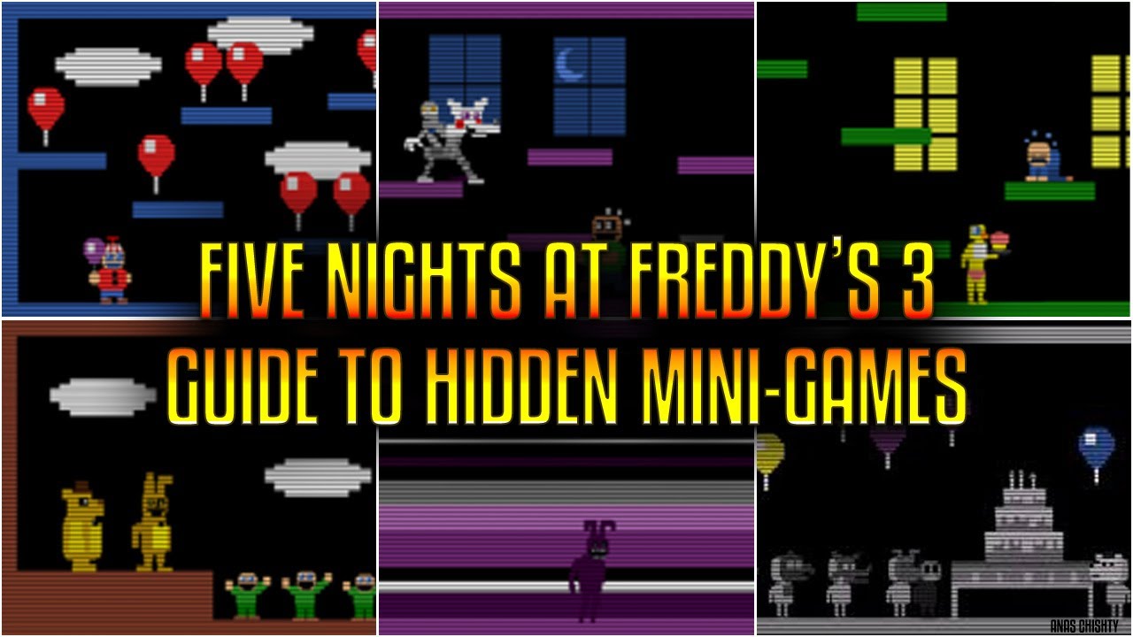 FNAF 3 | Hidden Mini-games (Good Ending) walkthrough [No Commentary]