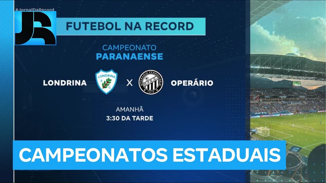 RECORD transmite neste sábado (7) outros dez jogos dos campeonatos estaduais
