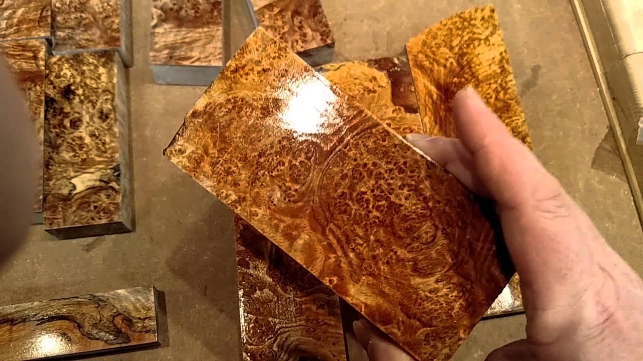 Stabilized maple burl, cherry burl and black ash b