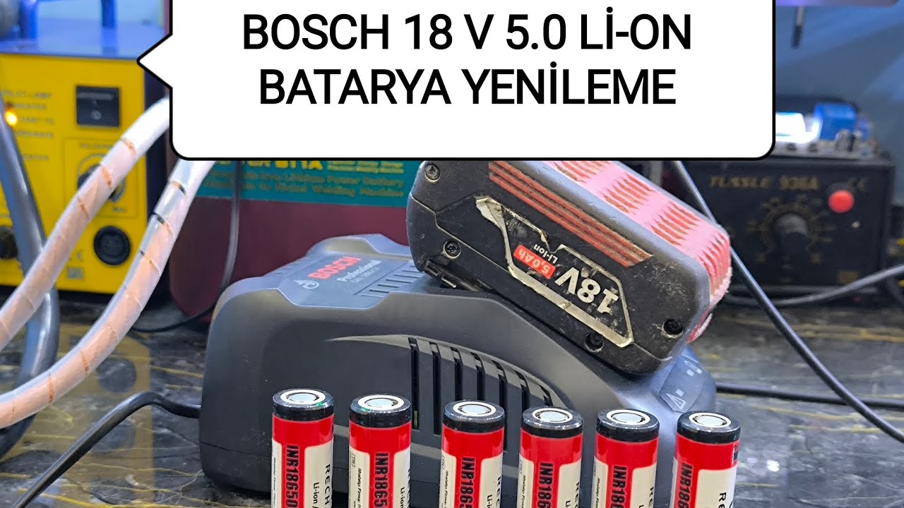 BOSCH 18 VOLT 5 AMPER BATARYA YENİLENMESİ YAPTİK //
