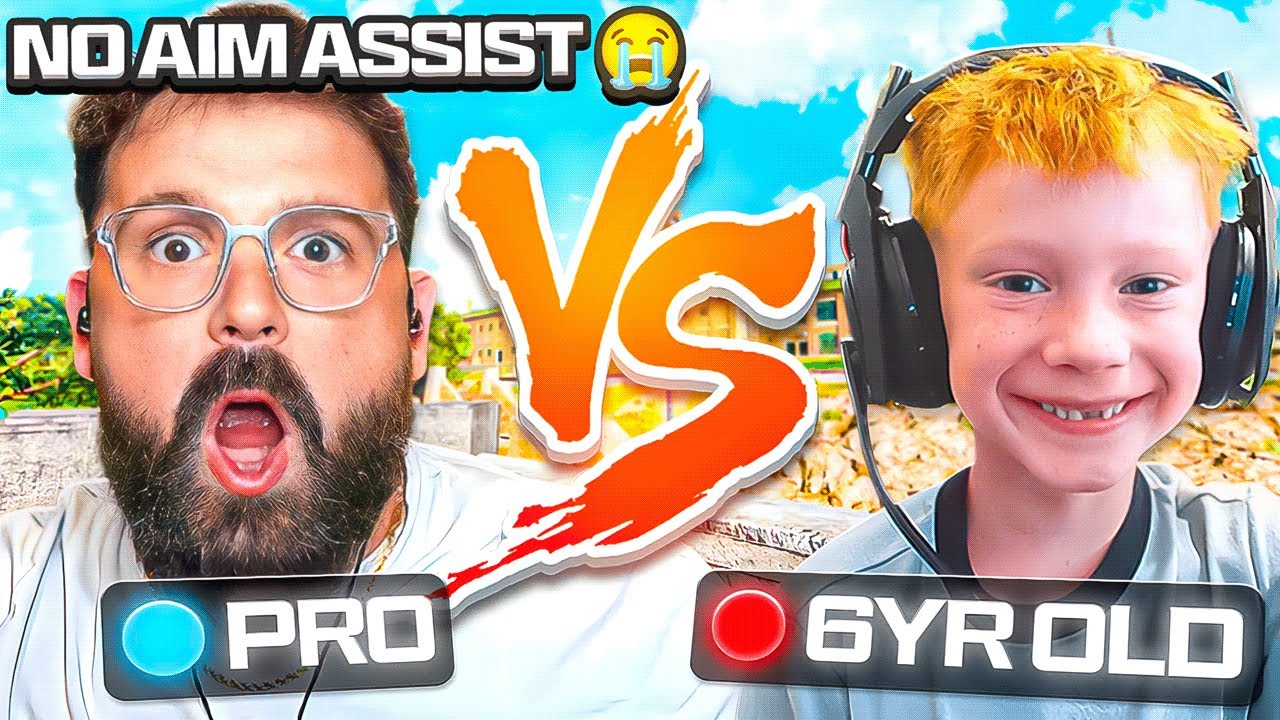 6yr old vs WARZONE PRO with NO Aim Assist 🤯 ( Winner Takes ALL )