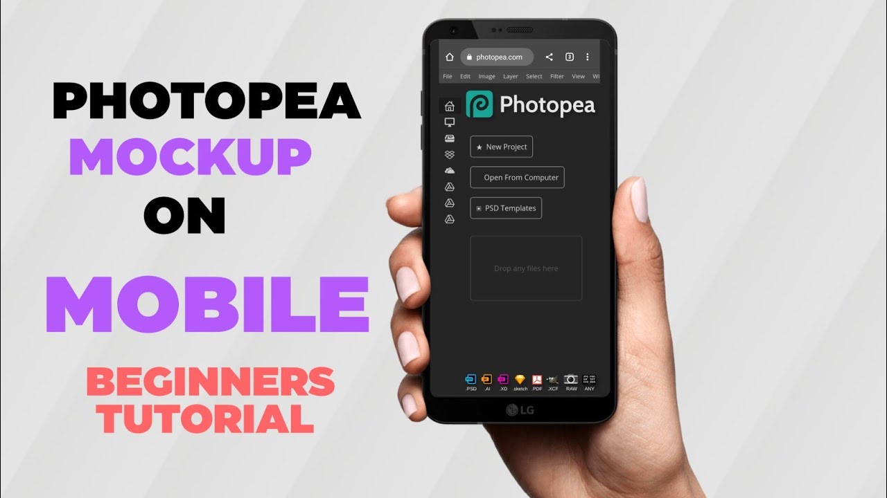 Photopea Mockup Tutorial Beginners On Mobile | How To Mockup Design | Jhex Graphics