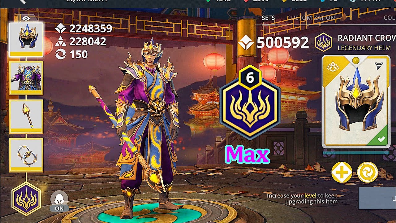 Shadow fight 3 | Fame of the collection Set Level 6  Review & Rider Boss damage test 
