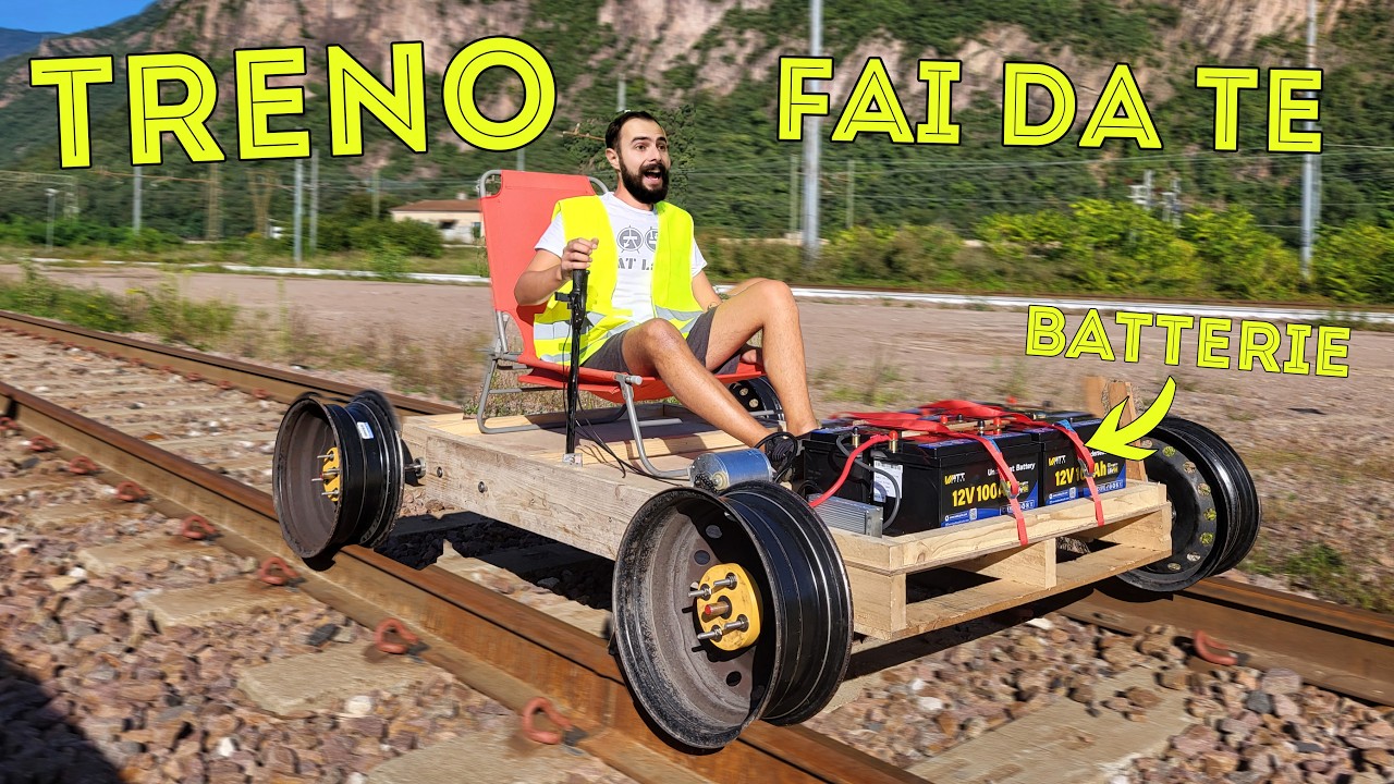Ho Costruito un TRENO dalla SPAZZATURA con Motore Elettrico e Batterie Litio - Fai Da Te