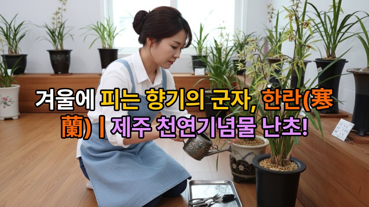 겨울에 피는 향기의 군자, 한란(寒蘭) | 제주 천연기념물 난초 /제주 돈내코 계곡의 보물, 한란(寒蘭) 이야기