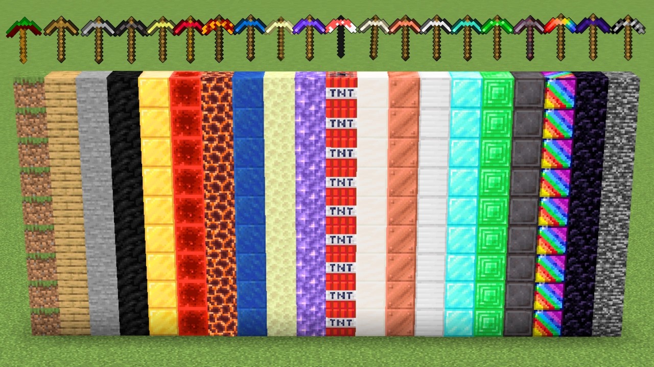 what minecraft pickaxe is faster at breaking every block?