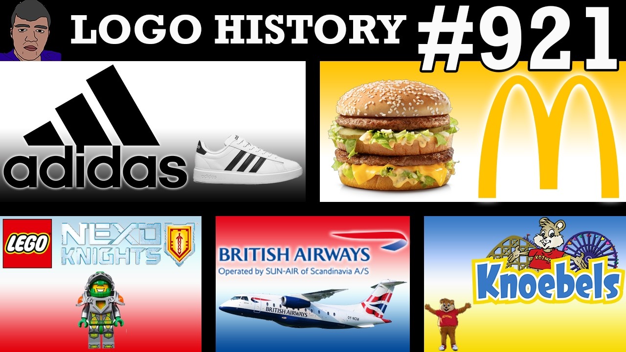 ИСТОРИЯ ЛОГОТИПА № 921 — Adidas, Sun Air, Nexo Knights, McDonald's Chile и Knoebels Amusement Resort