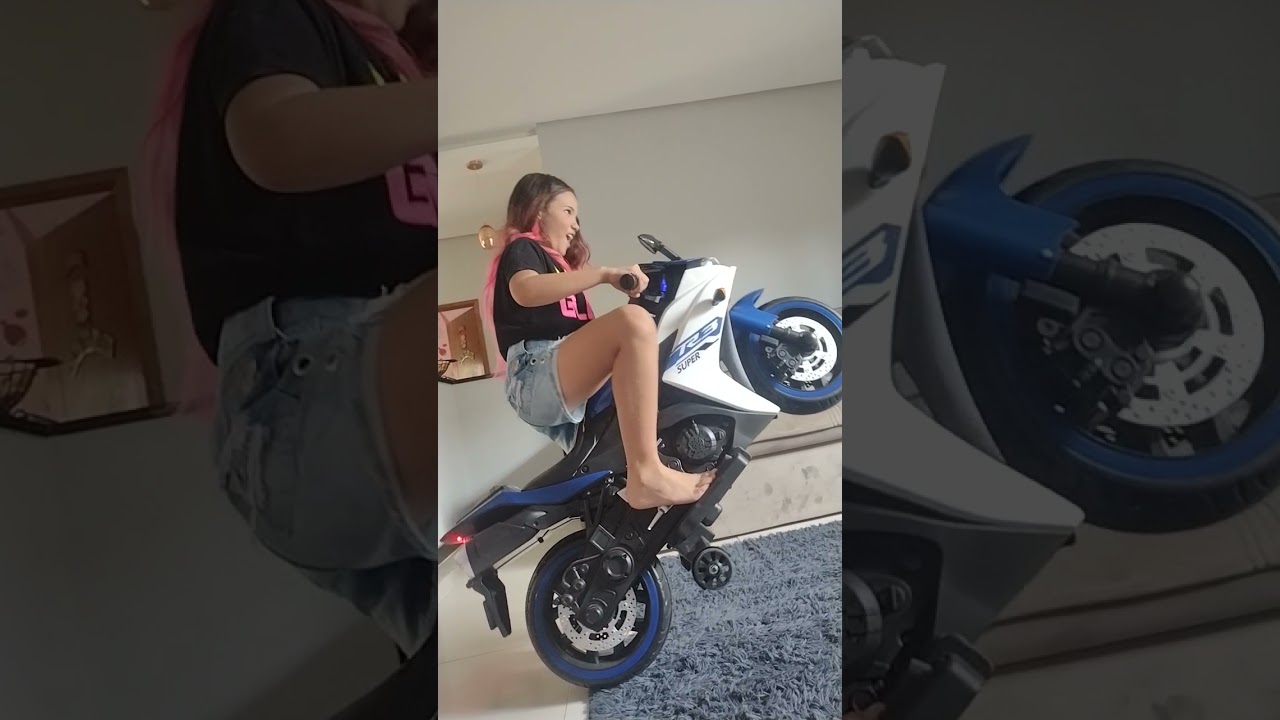 EMPINANDO MOTO. TurmaDaLuana. #shorts #foryou #moto #trilha